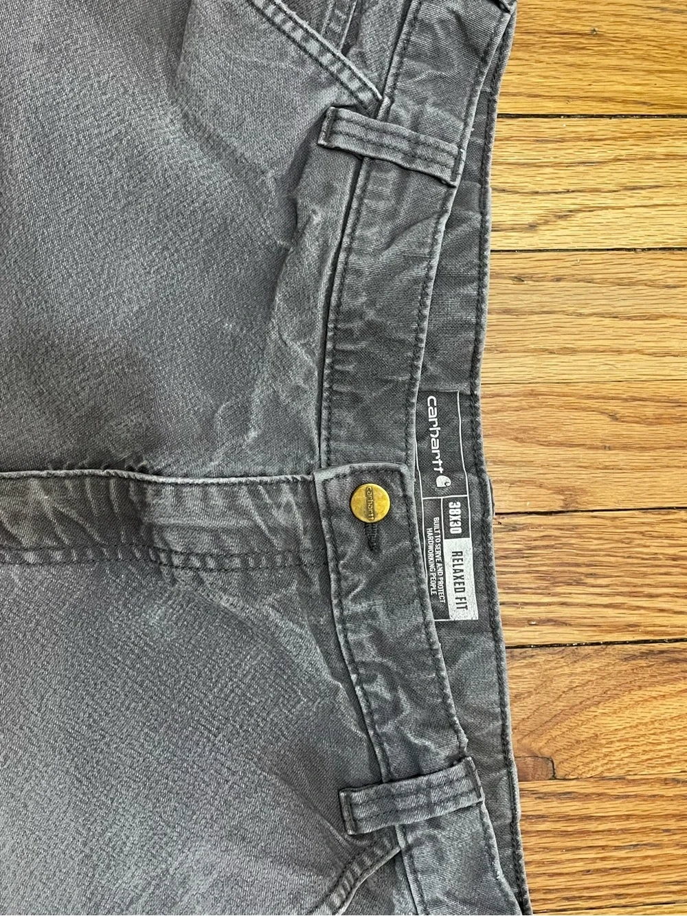 Carhartt Men’s Washed Gray Cargo Work Shorts